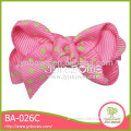 Excellent quality bright ribbon bow mini hair butterfly clip